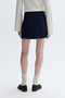 Women's Navy Blue Mini Skirt with Stitching Detail - 5
