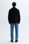 Men's Black Regular Fit Velvet Textured Casual Jacket - 2