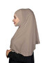 Ready-made Turban Veil Practical Scarf Hijab with Hijab - Prayer Cover Souffle (XL) - Light Mink - 3