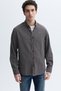 Men's Brown Regular Fit Plaid Long Sleeve Shirt