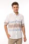Slim Fit Long Sleeve Panelled Linen Gift Boxed Easy-Iron Men's Shirt Fs-002995 - Beige