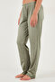 Regular Fit Lace Soft Textured Velvet Pajama Set with Dressing Gown PAJAMA SET 6095545 - 6