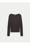 31332 Boat Neck Long Sleeve Ball-Dark Brown - 5