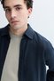 Men's Navy Blue Regular Fit Long Sleeve Lyocell Shirt - 4
