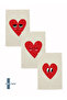 Cupid - Color Printed Set of 3 40X60 Kitchen Towels, Drying Cloth