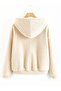 Women's Plush Oversized Winter Zippered Hooded Plush Cardigan- Premium Quality Thick Zippered Sweat - 2