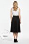 Bell skirt - lightweight Stretch Fabric fabric high waist long bell skirt black - 3