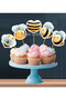 15Pcs Cute Honey Bee Themed Birthday Cake Toothpicks 6-7cm Cupcake Toothpicks