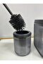 Bathroom Trash Can and Toilet Brush Set |   Modern and Stylish Bathroom Accessories Set of 2 - 3