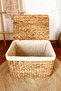 Wicker Water Hyacinth Covered Chest Model 46X33X30Cm Organizer/Organizer/Clothes Basket - 4