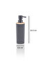 Liza 4-Piece Bathroom Set Anthracite Gray - Trash Bin, Toilet Brush, Liquid Soap Dispenser, Toothbrush Holder - 4