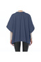 Women's Blue Color Fleece Poncho - 5