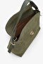 Lorena women's genuine leather daily bag green suede - 6