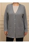 Seasonal Mercerized Mother's Pocket Cardigan / Gray