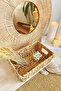 Wicker Sturdy Rectangular Small Basket/Organizer - 2