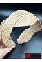 Beige Straw Weave Knot Detailed Handmade Women's Young Girls Hair Crown Dd343 - 5