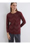 Vizyon New Season Crew Neck Patterned Women's Knitwear Sweater