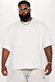 Oversize Black Combed Cotton Oversize Unisex T-Shirt - 2