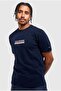 Men's Blue Crew Neck Printed T-Shirt - Short Sleeve Mw0Mw38079-Dw5 - 2