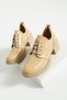 Women's Lace-Up High Sole Heeled Shoes Diva - Beige
