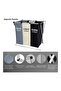 3-Section Laundry Basket Black/White/Grey 137Liters - 2
