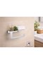 Whether self-adhesive or screwed stainless steel toilet paper holder with phone rack - 2