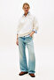 Women's Text Printed Pique Rugby White Sweatshirt Ww0Ww45779Ya8 - 2