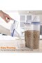 10-Piece Airtight Rice, Bean, Cereal Storage Container Bin With Measuring Cup Set Clear 2500 - 2