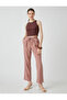 Wide Leg Trousers with Pockets and Tied Waist - 2