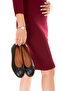 Genuine Leather Flexible Comfortable Sole Soft Comfortable Ballet Shoes Alb.509 Black - 2