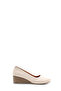 Genuine Leather Beige Women's Wedge Heel Shoes 411ZA291 - 2