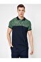 Men's Navy Blue Polo Neck T-Shirt
