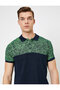 Men's Navy Blue Polo Neck T-Shirt - 2