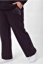 Women's Plus Sizestone Print Detailed Hooded Stylish Tracksuit Set - 5
