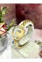 Steel Cuff Bracelet, Half and Quarter Gold Bracelet, Glass Frame, Openable