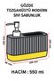 Gözde - Modern Countertop Liquid Soap Dispenser with Transparent Colored Base and Sponge Compartment (550 ml) - 8