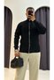 Double Zipper Mock Neck Cardigan - 6