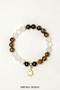 Tiger Eye, Crystal Quartz, Obsidian Natural Stone Bracelet – Power, Courage & Protection - 3