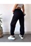 Black Basic Jogger Knitted Sweatpants with Fleece Inside 2 threads - 2