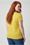 Women's Plus Size V-Neck Byellow T-Shirt – Relaxed Fit, Breathable Fabric, Available up to Size 6XL - 6