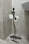 Decorative Toilet Paper Holder with Shelf and Human Figure, Spare Toilet Paper Holder, Bathroom Organizer - 4