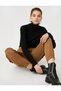 Women's Side Pocket Tan Trousers 1kal41200mw - 2