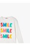Girl's Letter Printed Glitter T-shirt 1KKG17399OK - 3