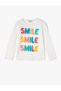 Girl's Letter Printed Glitter T-shirt 1KKG17399OK