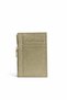 Silvery Gold Color Zipper Closure Women's Card Holder with Wallet Section (Shipped in Box)