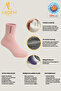 6 Pairs Women's Thermal Terry Socks - Winter Soft - Premium Cotton - Toe Stitch-Free (Black) - 2