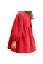 Girl's Dress Pomegranate Flower Red Woven Balloon Sleeve Stylish Design - 6