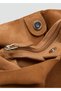 Luluya Genuine Nubuck Leather Hobo Shoulder Bag - Tan - 5