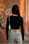 Women's Long Sleeve V-Neck Finger-Loop Lycra Crop - 4