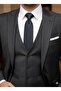 Smoked Black Sand Patterned Slim Tie - 2